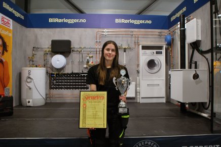 JRørleggerlærling i GK i Trondheim, Julie Forseth, vant NM for rørleggerlærlinger 2023.
