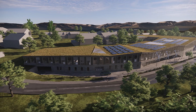 Gneiskvartalet. Illustrasjon: Dyrvik Arktitekter Gneiskvartalet. Illustrasjon: Dyrvik Arktitekter