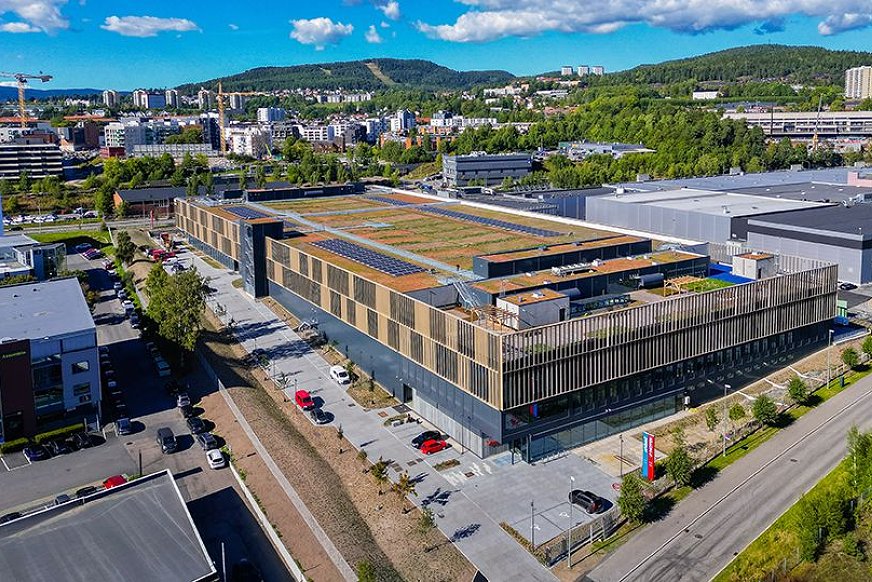 Det nye hovedkontoret til Motek og Ahlsell Norge. Foto: Aspelin Ramm/Geir Anders Rybakken Ørslien