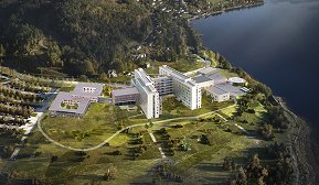 Illustrasjon av Sykehuset Nordmøre og Romsdal (SNR). Illustrasjon av Sykehuset Nordmøre og Romsdal (SNR).