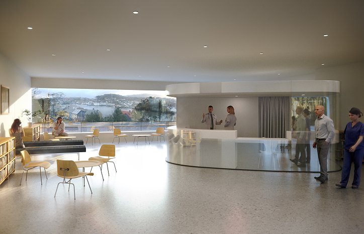 Illustrasjon av sykehuset Nordmøre og Romsdal (SNR). Illustrasjon av sykehuset Nordmøre og Romsdal (SNR).