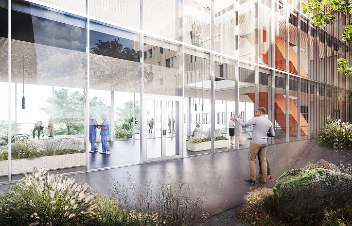 SNR_uteområde Illustrasjon av Sykehuset Nordmøre og Romsdal (SNR)