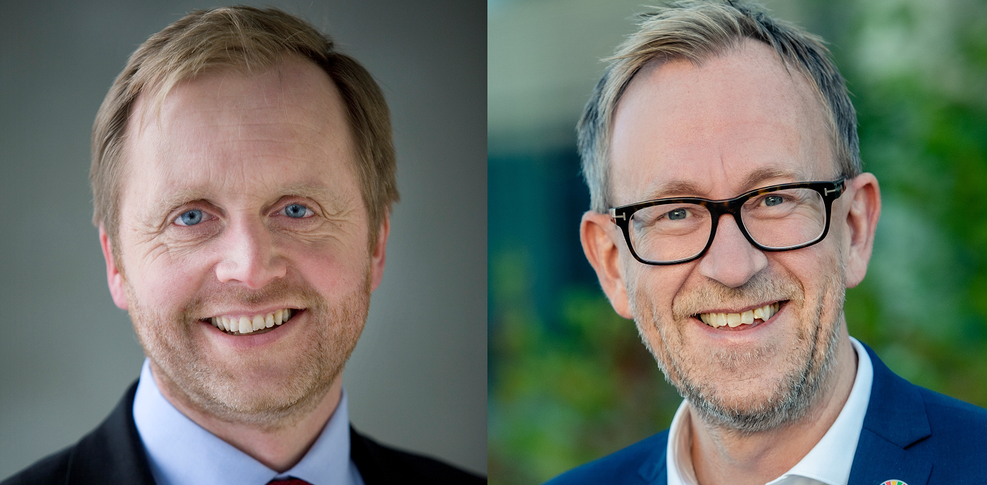 Bjørn K. Haugland, adm.dir. i Skift og Kim R. Lisø, konsernsjef i GK