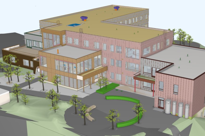 Bilde av 3D-modell av Tydal helsehus 