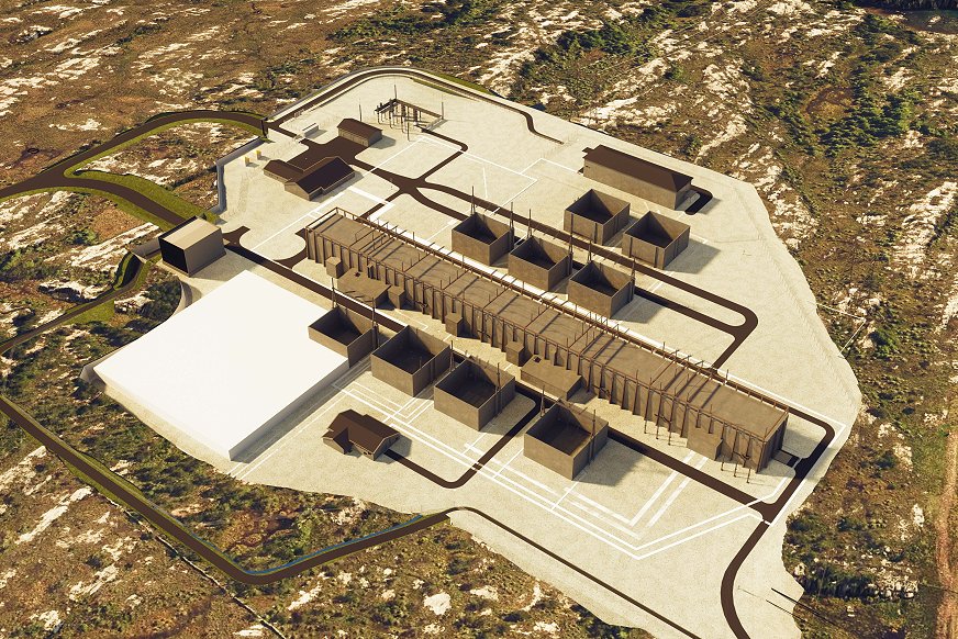 Illustrasjon av hvordan Øygarden transformatorstasjon vil bli.  Illustrasjon av hvordan Øygarden transformatorstasjon vil bli.