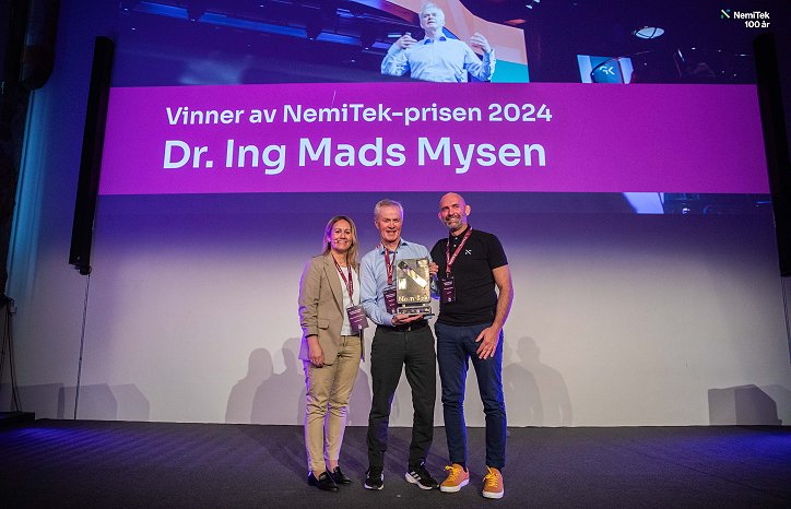 Mads Mysen vinner NemiTek-prisen 2024. Foto: Martin Håndlykken/NemiTek.