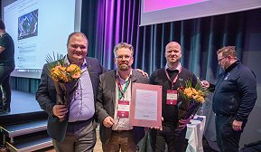 På bildet fra venstre: Jan Torstein Ovidth Prosjektleder Kommunale bygg, Stjørdal kommune, Knut Ivar Klefsås, senior prosjektutvikler i GK, Tormod Kjellmark Prosjektutvikler i GK. Foto: Martin Håndlykken / NemiTek