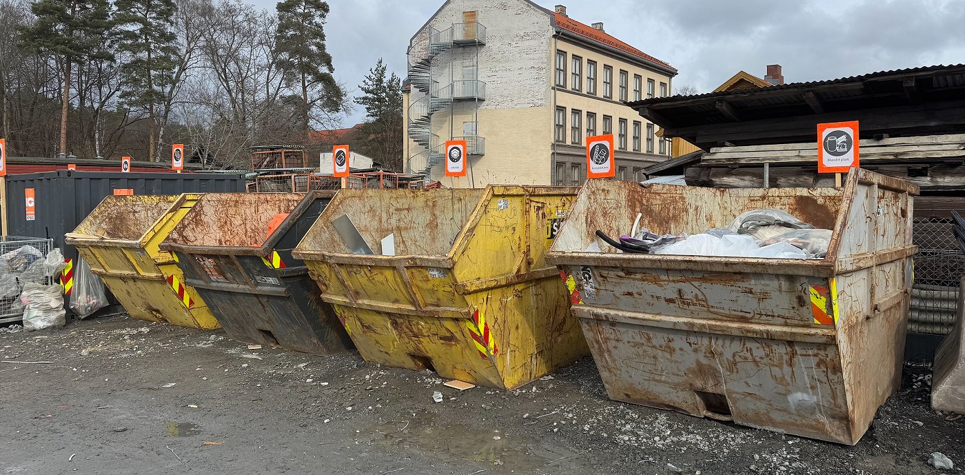 Miljøbilde avfall på byggeplass
